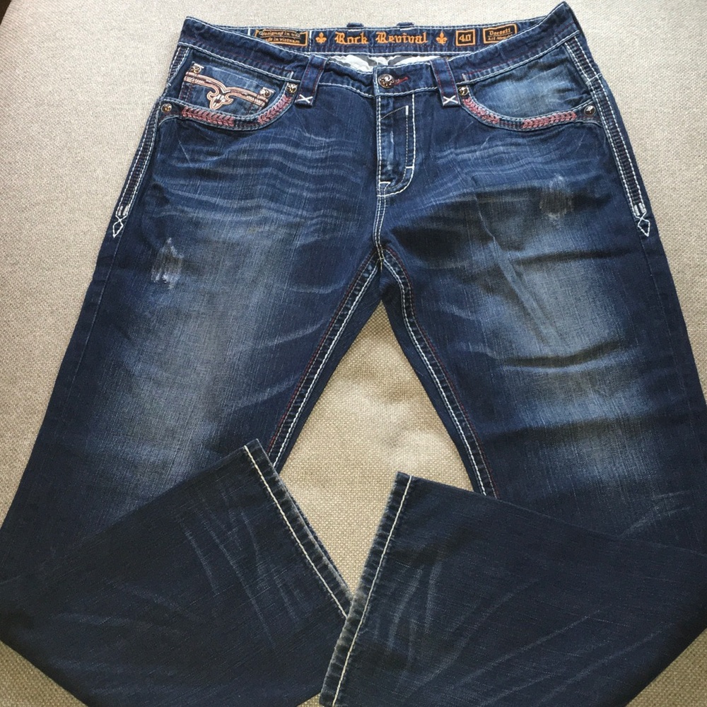 Rock Revival Women's Dark Blue Boot Cut Jeans 40